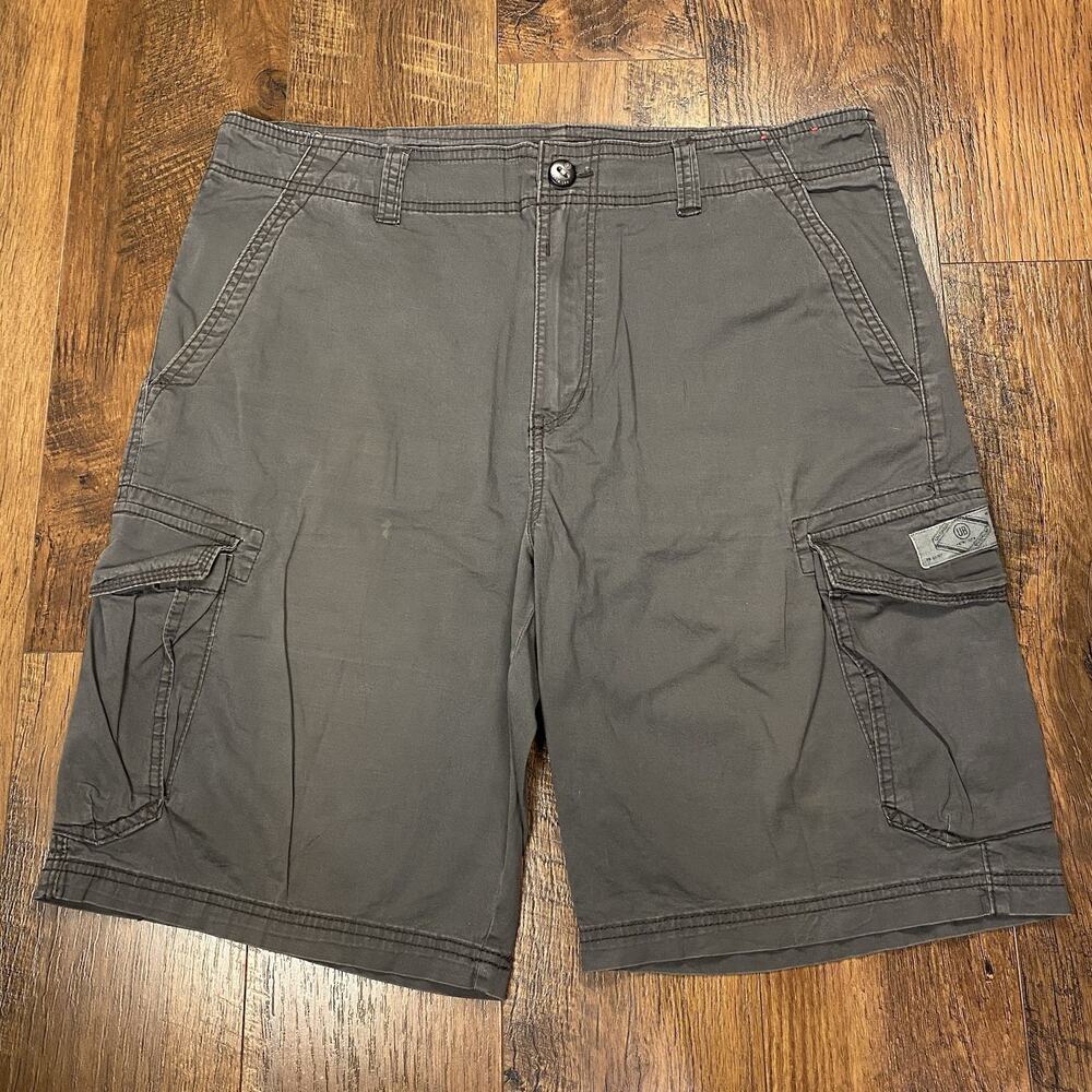Union Bay Cargo Shorts Dark Gray Relaxed Fit Mens Size 36 Pockets Baggy